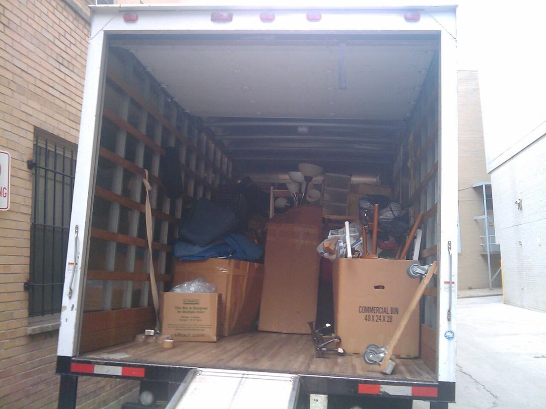 Moving boxes.