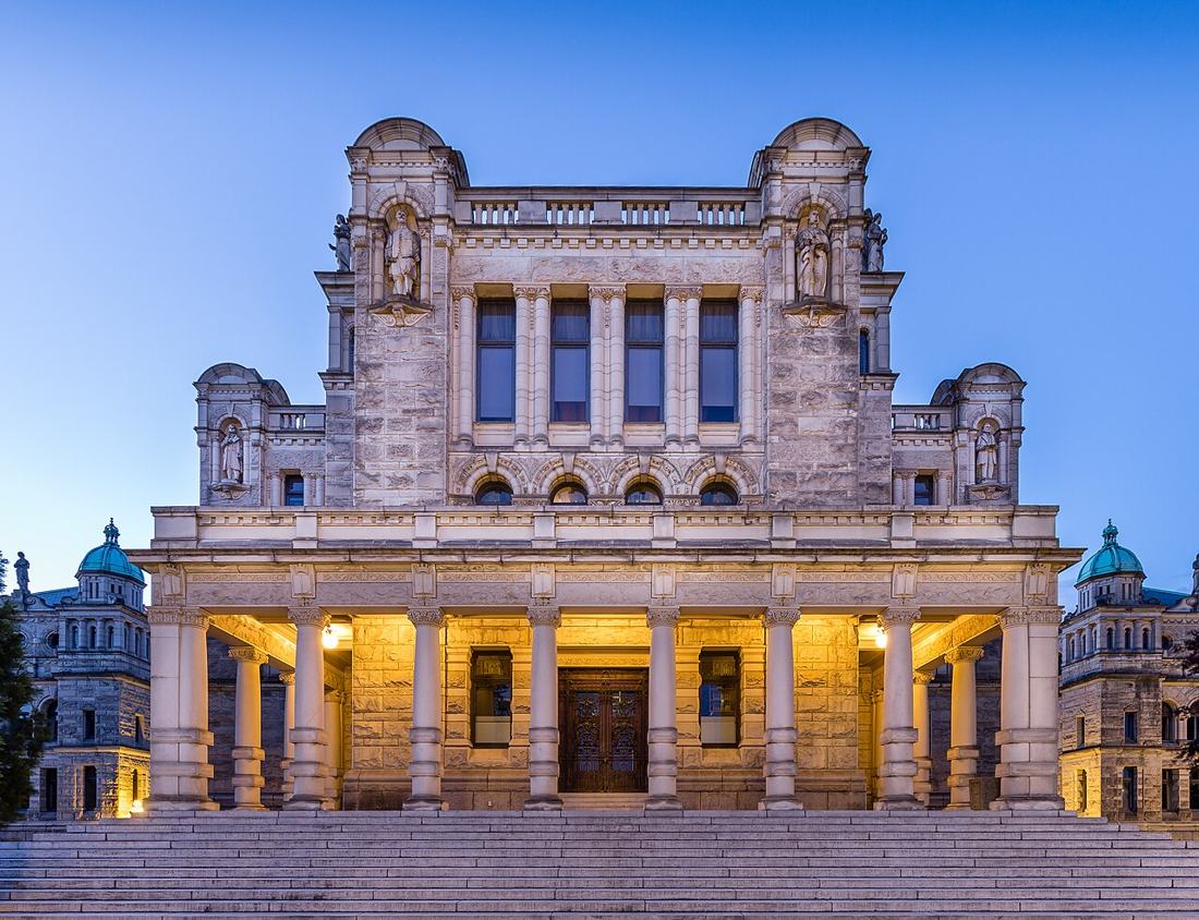 The British Columbia Parliament Building in Victoria.